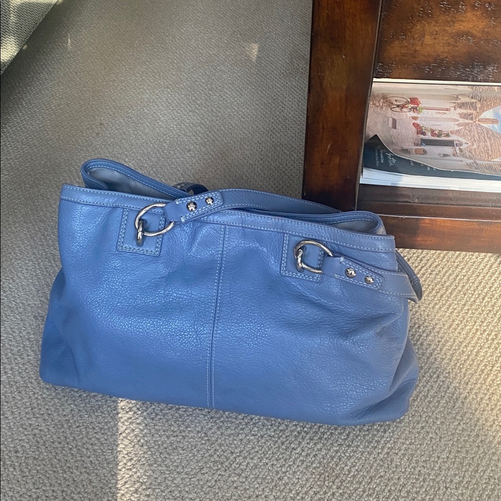 Coach Blue Leather Shoulder Bag - Picture 12 of 12
